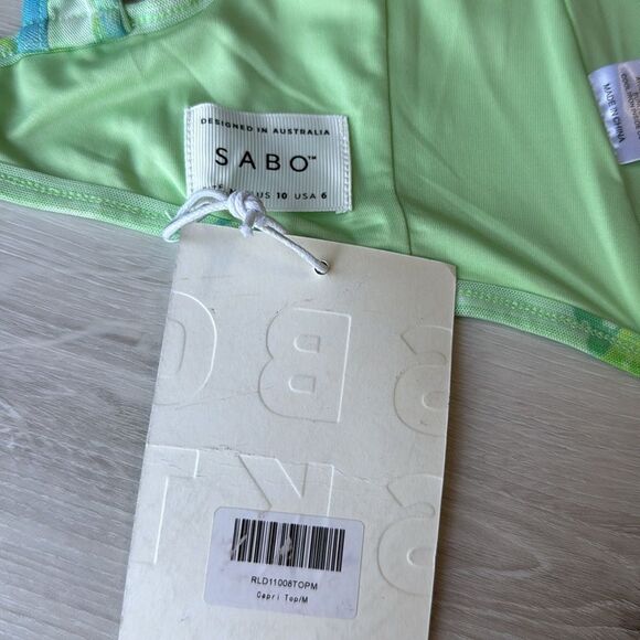 SABO Capri top Green and blue‎ Size Medium
Nwt - Picture 8 of 8